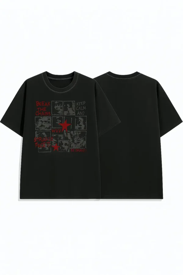 Red Star Camiseta vista desde delante y desde atrás.