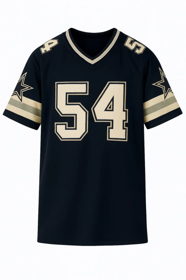 Starback 54 Camiseta oversize estilo fútbol americano con número 54, estrellas y franjas contrastantes: actitud vintage, esencia streetwear.