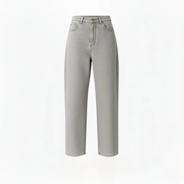 Nordic Ash Jeans de color gris claro, anchos.