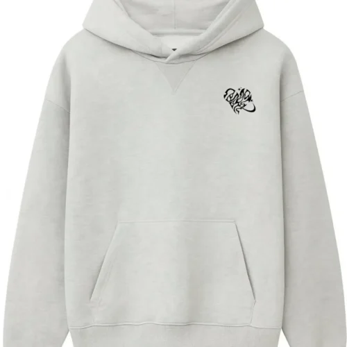 Grill Talk Hoodie gris con diseño gráfico urbano de bocas con grills y tipografía estilo graffiti.