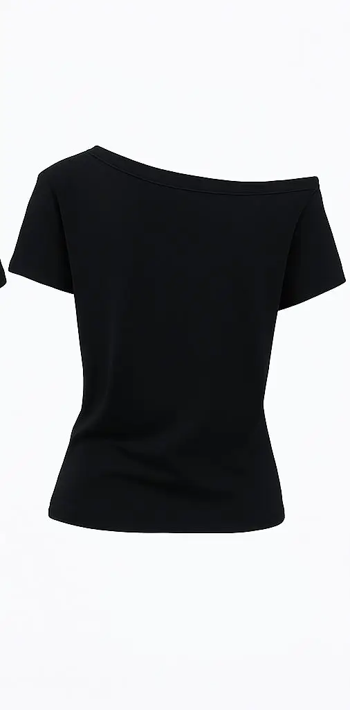 Route Six Top negro asimétrico de mujer Route Six.